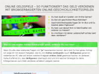 Screenshot des Blogs Online spielen und echtes Geld gewinnen