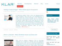 Screenshot des Blogs Klar Blog