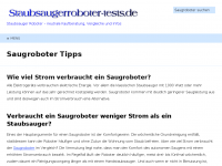 Screenshot des Blogs Saugroboter im Test