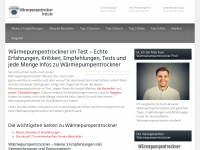 Screenshot des Blogs Wärmepumpentrockner Test