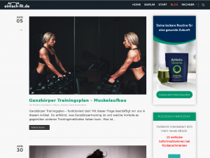 Screenshot des Blogs einfach-fit.de