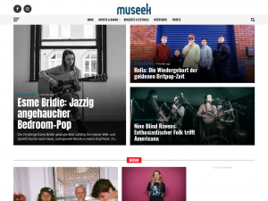Screenshot des Blogs museek