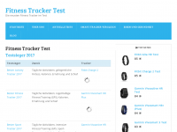 Screenshot des Blogs Fitness Tracker Test