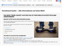 Screenshot des Blogs eHoverboard.de – Hoverboard Testberichte & Wissenswertes