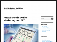 Screenshot des Blogs BestMarketing No.1 News Blog