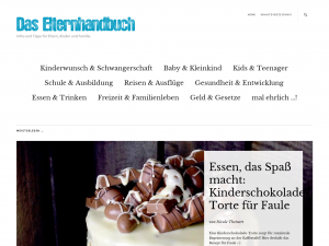 Screenshot des Blogs Das Elternhandbuch