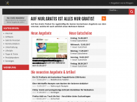 Screenshot des Blogs Nur.Gratis – Täglich gratis Angebote die Verbraucher einen echten Mehrwert bieten