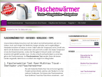 Screenshot des Blogs Flaschenwärmer Tests