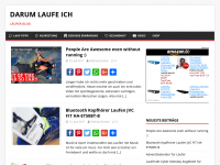 Screenshot des Blogs Darum laufe ich – Läuferblog
