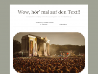 Screenshot des Blogs Wow, hör’ mal auf den Text!! Songtexte und ihre Bedeutung