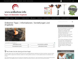Screenshot des Blogs Erdbohrer | Vorstellungen Tipps + Tricks ❶