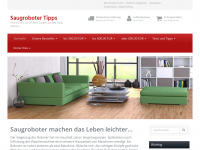 Screenshot des Blogs Saugroboter – sich beim saugen aus dem Staub machen.