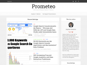 Screenshot des Blogs Prometeo