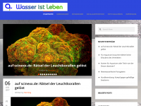 Screenshot des Blogs Wasser ist Leben