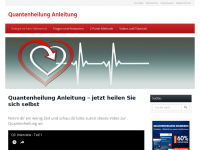 Screenshot des Blogs Quantenheilung Anleitung – heilen Sie sich selbst
