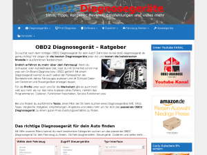 Screenshot des Blogs OBD2 Diagnosegerät
