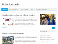Screenshot des Blogs Mobile Schatzsuche