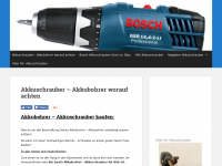 Screenshot des Blogs Akkuschrauber – Akkubohrer worauf achten