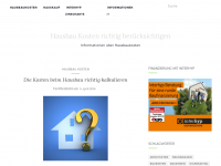 Screenshot des Blogs Hausbau Kosten