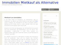Screenshot des Blogs Immobilien Mietkauf als Alternative