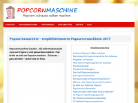 Screenshot des Blogs Popcornmaschine & mehr