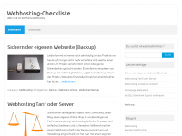 Screenshot des Blogs Webhosting-Checkliste