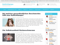 Screenshot des Blogs Rotlichtlampen Ratgeber