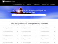 Screenshot des Blogs Handgepäck-Finder