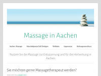 Screenshot des Blogs Massage in Aachen