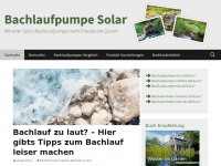 Screenshot des Blogs Bachlaufpumpe Solar
