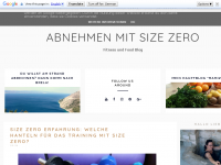 Screenshot des Blogs Abnehmen mit Size Zero