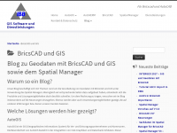 Screenshot des Blogs GIS und Geodatenverarbeitung