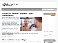 Screenshot des Blogs Elektrischer-Rasierer.net – Ratgeber und Angebote