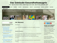 Screenshot des Blogs Das Gebäude-Gesundheitszeugnis – Aufklärung über Schadstoffe in Gebäuden