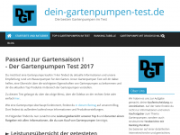 Screenshot des Blogs Dein-Gartenpumpen-Test.de
