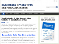 Screenshot des Blogs Tipps zum Investieren und Sparen