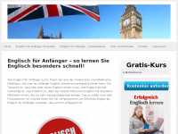 Screenshot des Blogs Englisch für Anfänger mit Grundkenntnissen
