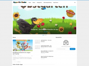 Screenshot des Blogs Apps für Kinder