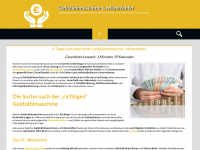 Screenshot des Blogs Geldzählmaschine und Münzzähler