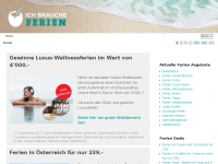 Screenshot des Blogs Ich brauche Ferien! – Ferien Angebote online buchen
