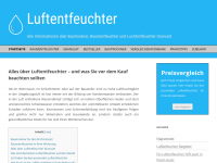 Screenshot des Blogs Luftentfeuchter Bautrockner Vergleich