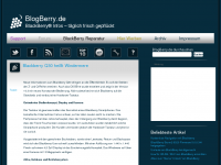 Screenshot des Blogs Blogberry – BlackBerry News täglich frisch gepflückt