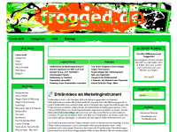 Screenshot des Blogs Frogged.de – Ein Frosch ohne Humor ist nur ein kleiner grüner Haufen