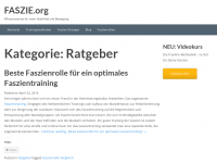 Screenshot des Blogs Faszienrolle Test