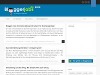 Screenshot des Blogs Bloggerjobs | Blog