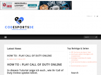 Screenshot des Blogs CoD-eSports.de