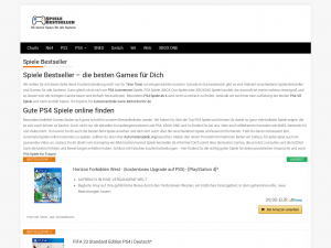 Screenshot des Blogs Spiele-Hunter.de