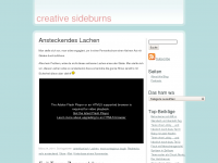 Screenshot des Blogs creative sideburns