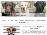 Screenshot des Blogs Hunde zu verschenken ♥ Ratgeber für Hundefreunde ♥