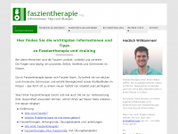 Screenshot des Blogs Faszientherapie und Faszientraining: Infos, Tipps und Übungen